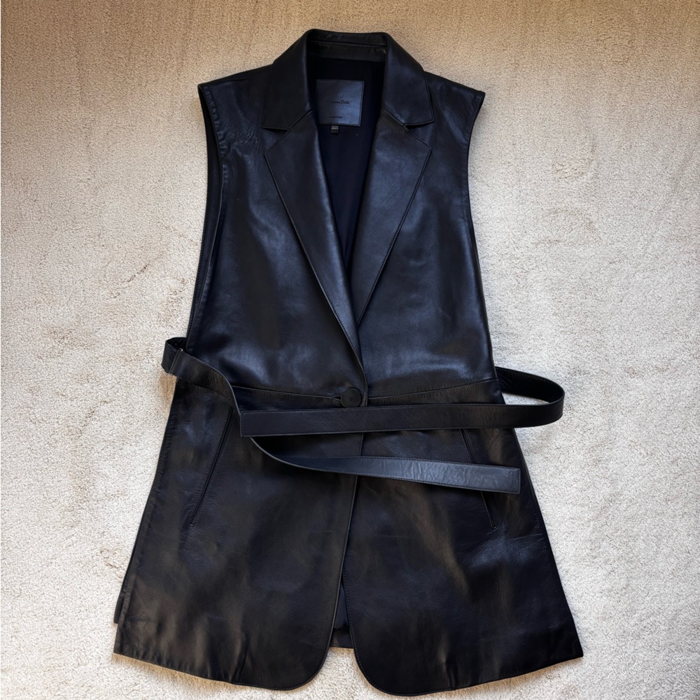 Massimo Dutti leather vest